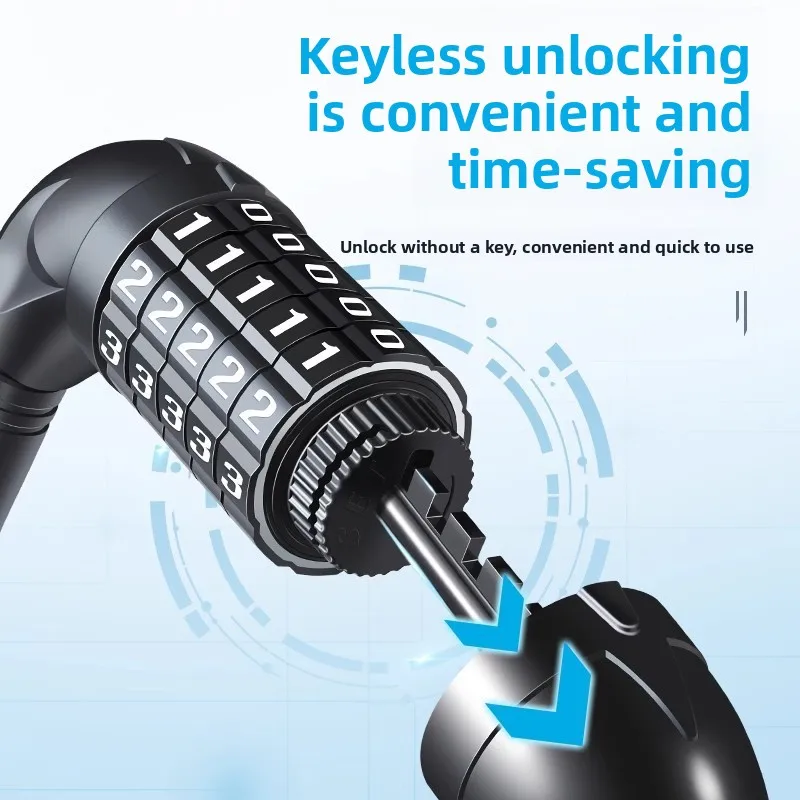 قفل الدراجة المضاد للسرقة قفل بكلمة مرور الدراجة الجبلية المحمولة قفل الدراجة الكهربائية ملحقات الدراجة للدراجات الخارجية