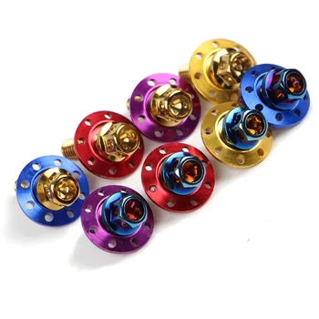 دراجة نارية سيارة كهربائية تعديل الحاجز المسمار شوكة مسطحة الفولاذ المقاوم للصدأ اللون المسمار M6 الخارجي مسدس شفة غطاء الوسادة