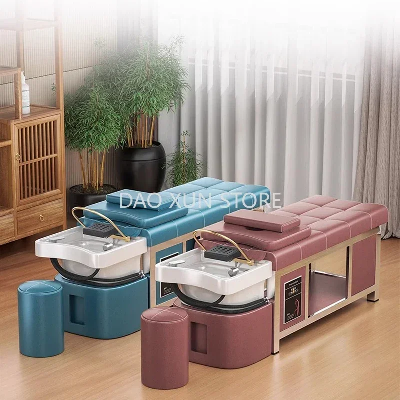 Ceramic Basin Shampoo Bed Luxury Japanese Head Spa Hair Washing Bed Stylist Barber Krzeslo Szampon Salon Equipment MQ50SC