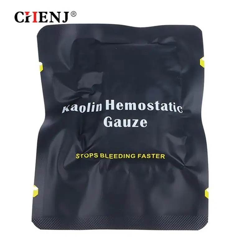 Medical Wound Dressing Hemostatic Kaolin Gauze Combat Emergency Trauma Z-Fold Soluble For Ifak Tactical Military First Aid Kit