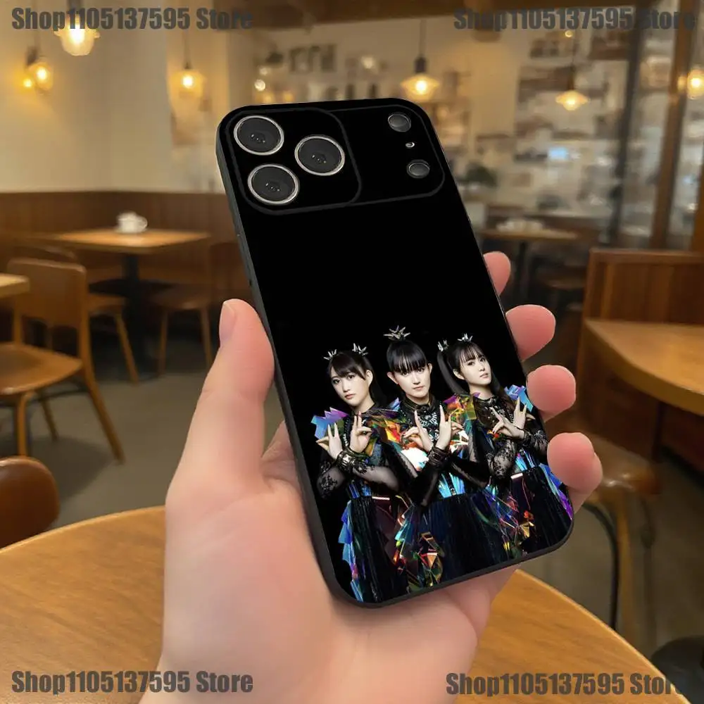 B- BABYMETAL R-Rock Band Capa de telefone para iPhone 17,16,15,14,13,12,11,Pro,XS,Max,XR,Plus,E,SE4,Mini Capa macia preta