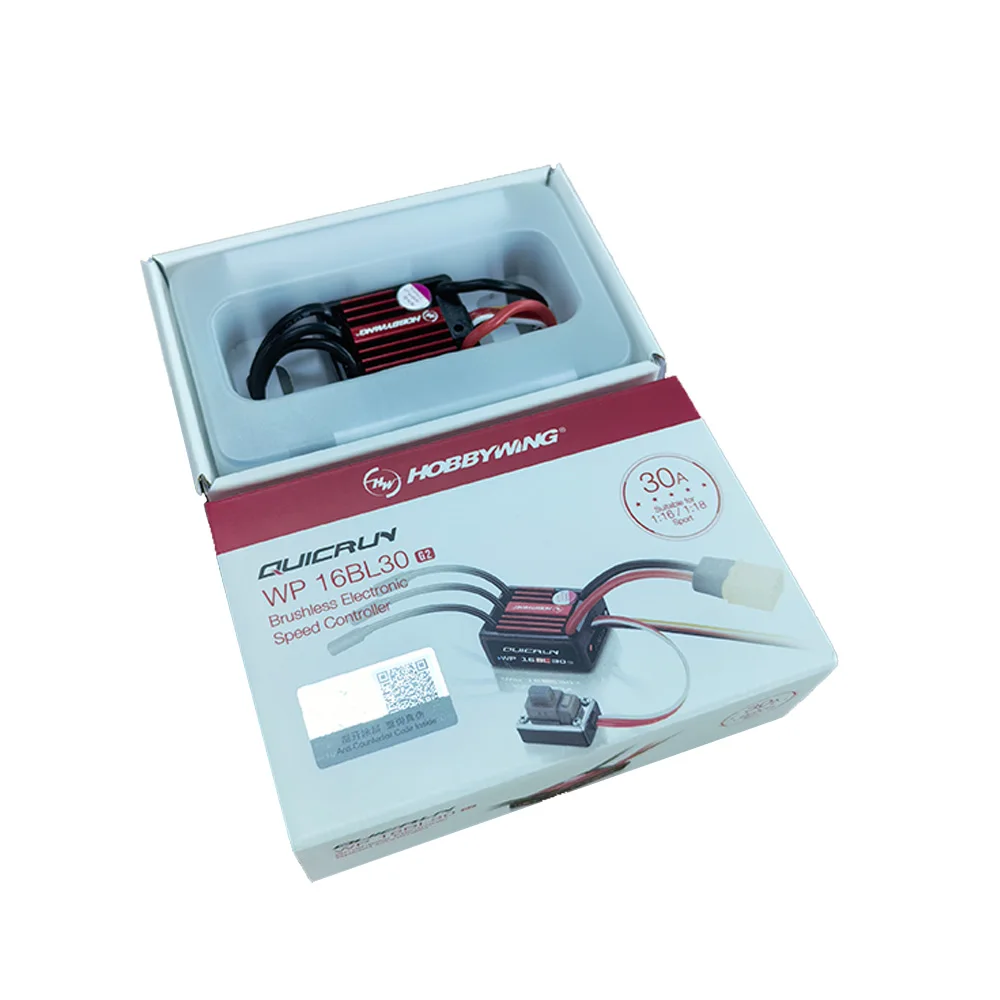 Hobbywing QuicRun WP-16BL30 G2 30A 2-3S Regolatore di velocità senza spazzole ESC per auto RC 1/18 1/16