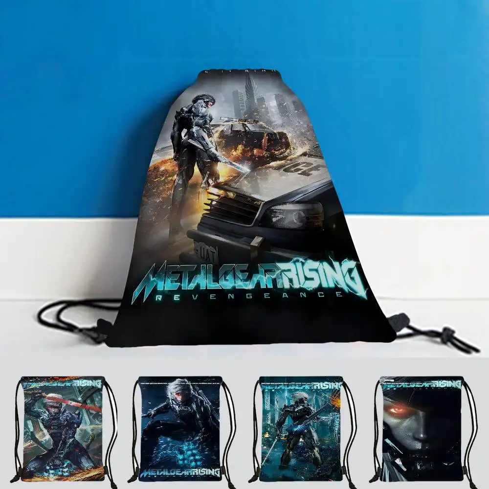 Bolsas con cordón Vintage de Metal Gear Rising Revenge, bolsas de regalo impresas, bolsa de viaje de 30x40cm, almacenamiento de ropa, bolso de maquillaje