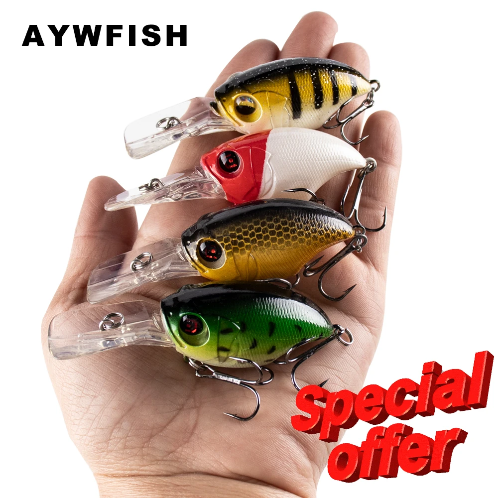 AYWFISH Special Offer 7.5CM 11G Square Bill Crank Fishing Lure Artificial Hard Bait Floating Crankbait Wobbler ( Limited )