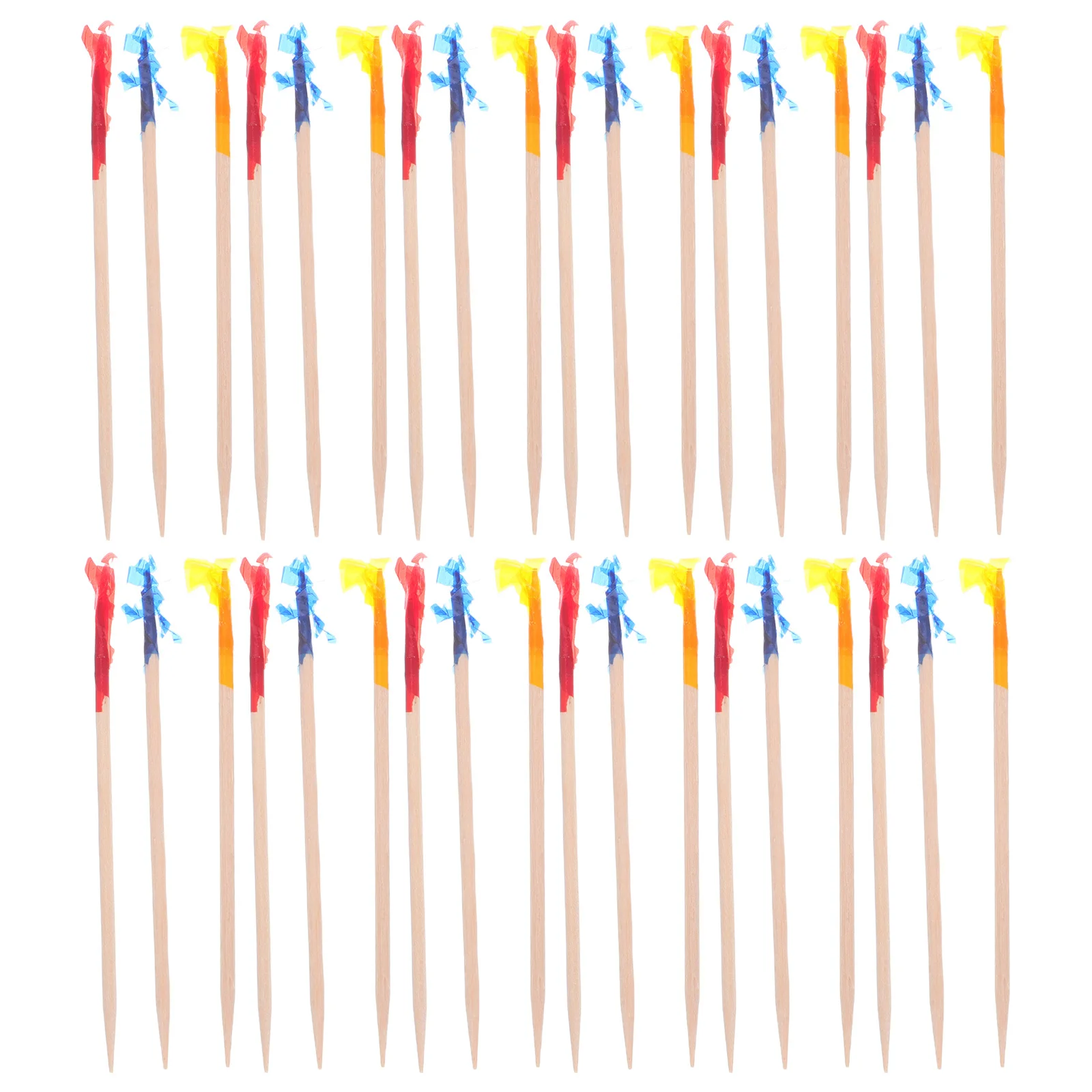 

2400Pcs Disposable Fruit Picks Wooden Skewers for Appetizers Parties Decorative Use Fruit Stick Snack Skewers Fondue Sticks