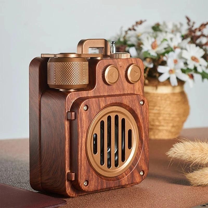 

Portable Audience Sound Box Bluetooth Speaker Retro Outdoor Radio Wireless Connection Vintage Style Music Player