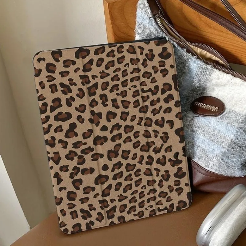 Smart Case with Pen Holder for Ipad Air 3 Generation 2019 Pro 11 2nd 3rd 4th Ipad 10th Generation Case Air 5th 4th Leopard Print