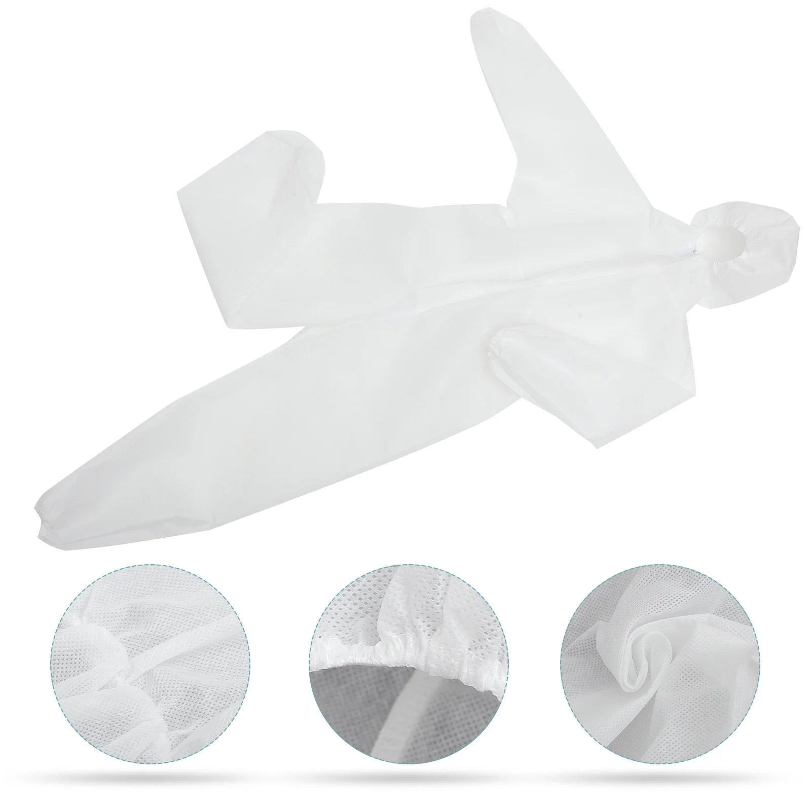 Kids Protective Coverall Disposable One-Piece Safety Suit Hood Gloves Shoe Covers Outdoor Painting Cleaning Dust