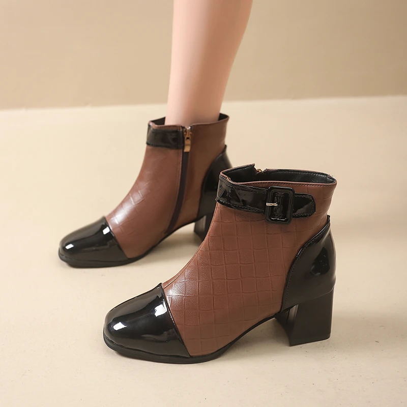 

Elegant Women Ankle Boots High Heels Shoes Party New 2025 Winter Chunky Chelsea Snow Boots Dress Designer Woman Pumps Zapatos