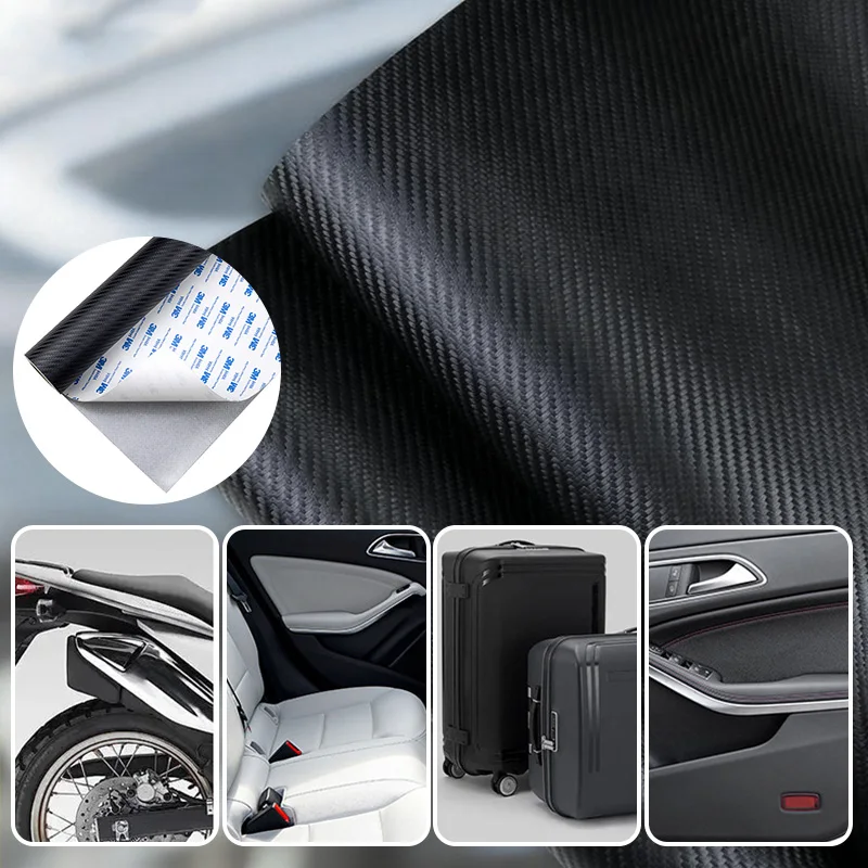 3M Adhesive Carbon Fiber Self-adhesive Leather Sticker Waterproof Thicken 0.8mm for DIY Car Interior Refurbishment Stickers