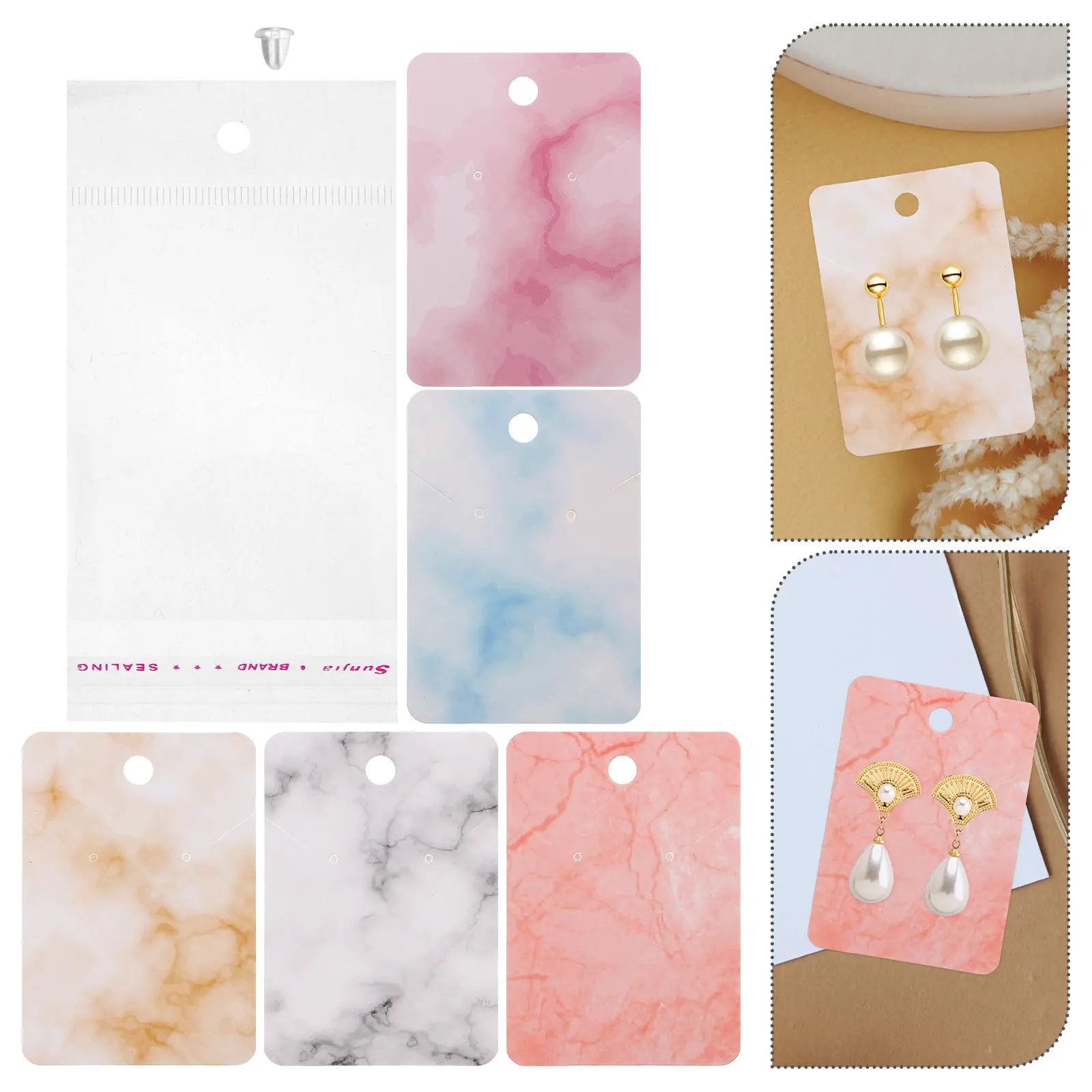 

Набор картонных карточек для демонстрации ювелирных изделий: устойчивые, многоразовые органайзеры для хранения и упаковки серег, ожерелий, браслетов