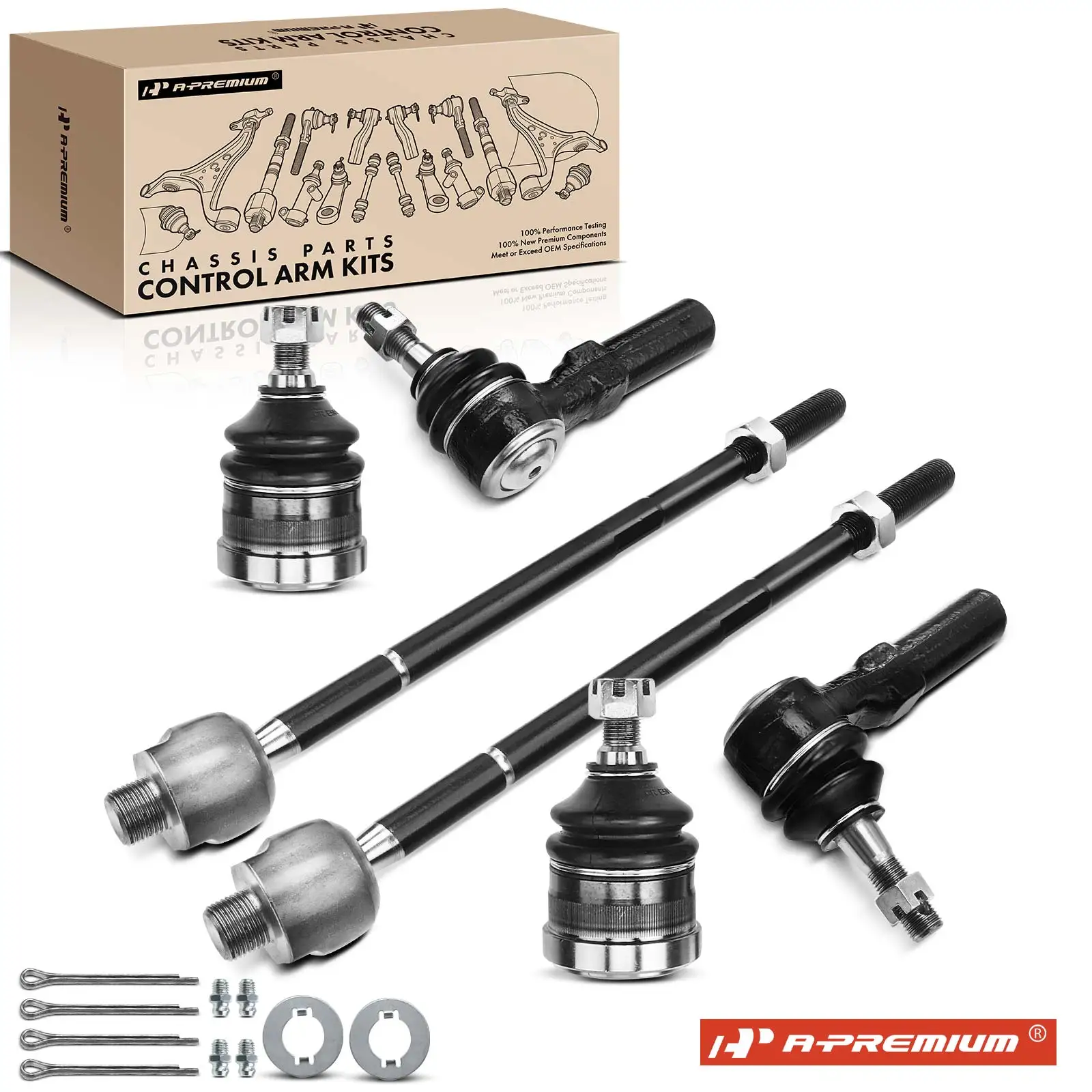 A-Premium 6x Inner Outer Tie Rod Ends & Ball Joints for Cadillac DTS 2006-2011 DeVille 2000-2005