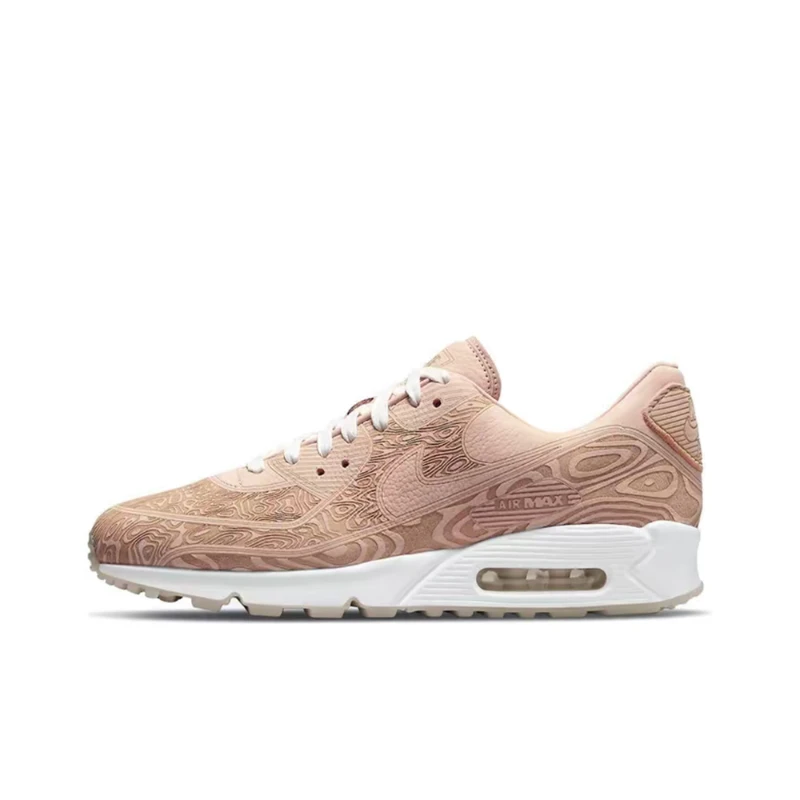 Nike Air Max 90 Comfort Nonslip Leisure Ventilate Air-Cushion Wear-Resisting Cushioning Low-Cut Running Shoes Pink DC7948-100