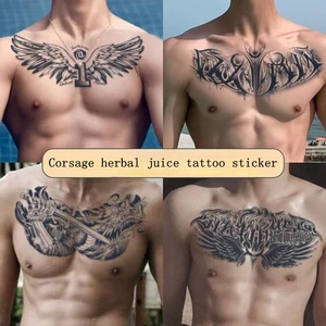 ملصقات الوشم العشبية للرجال الوشم وهمية الشارات للصدر والظهر نمط كبير للماء وشبه دائم الفن طويل الأمد الصدار جديد أعلى 12 مبيعات الرجال الظهر الوشم - No9