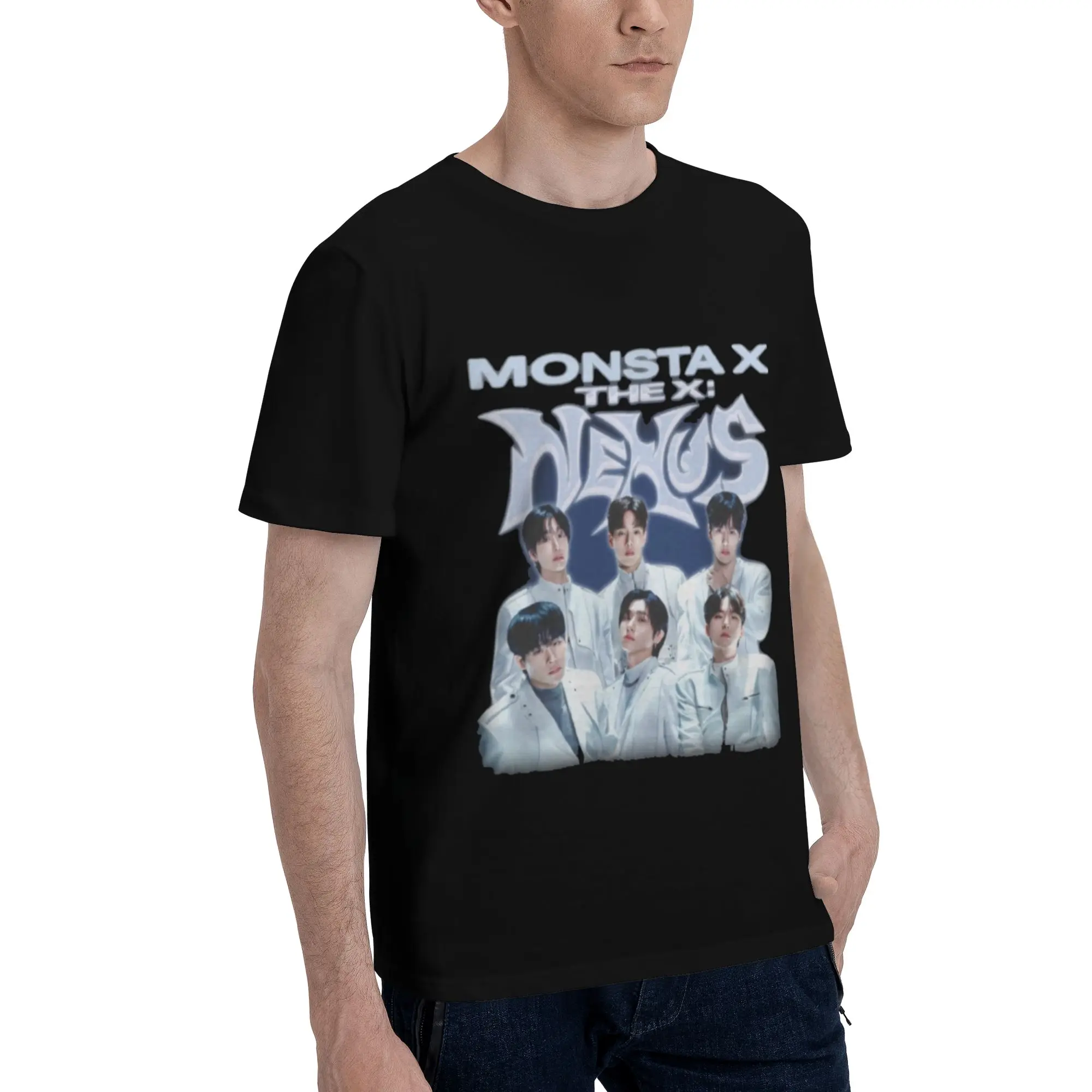 Monsta X the X Nexus North America World Tour Merch Men Women T Shirts 100% Cotton Tee Graphic  Tops T-shirt