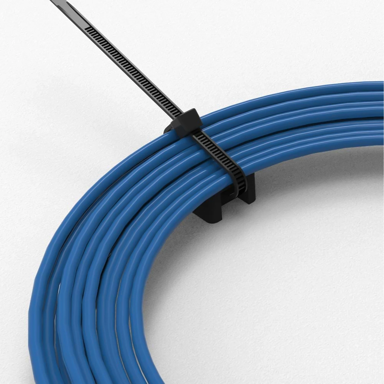 

100pcs Cable Tie Mount Plastic Wire Fixing Holder Screw Fastening Nylon Clip Saddle-Shaped Mounting Organizer Saddle Mount Cable