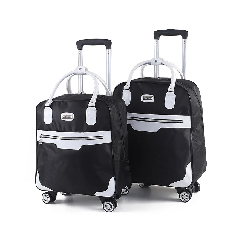 折りたたみ式小型トラベルバッグユニセックス機内持ち込み荷物ハンドヘルドオックスフォード布ファッショナブルなトレンディカラーのジッパーポケットハンドル付き