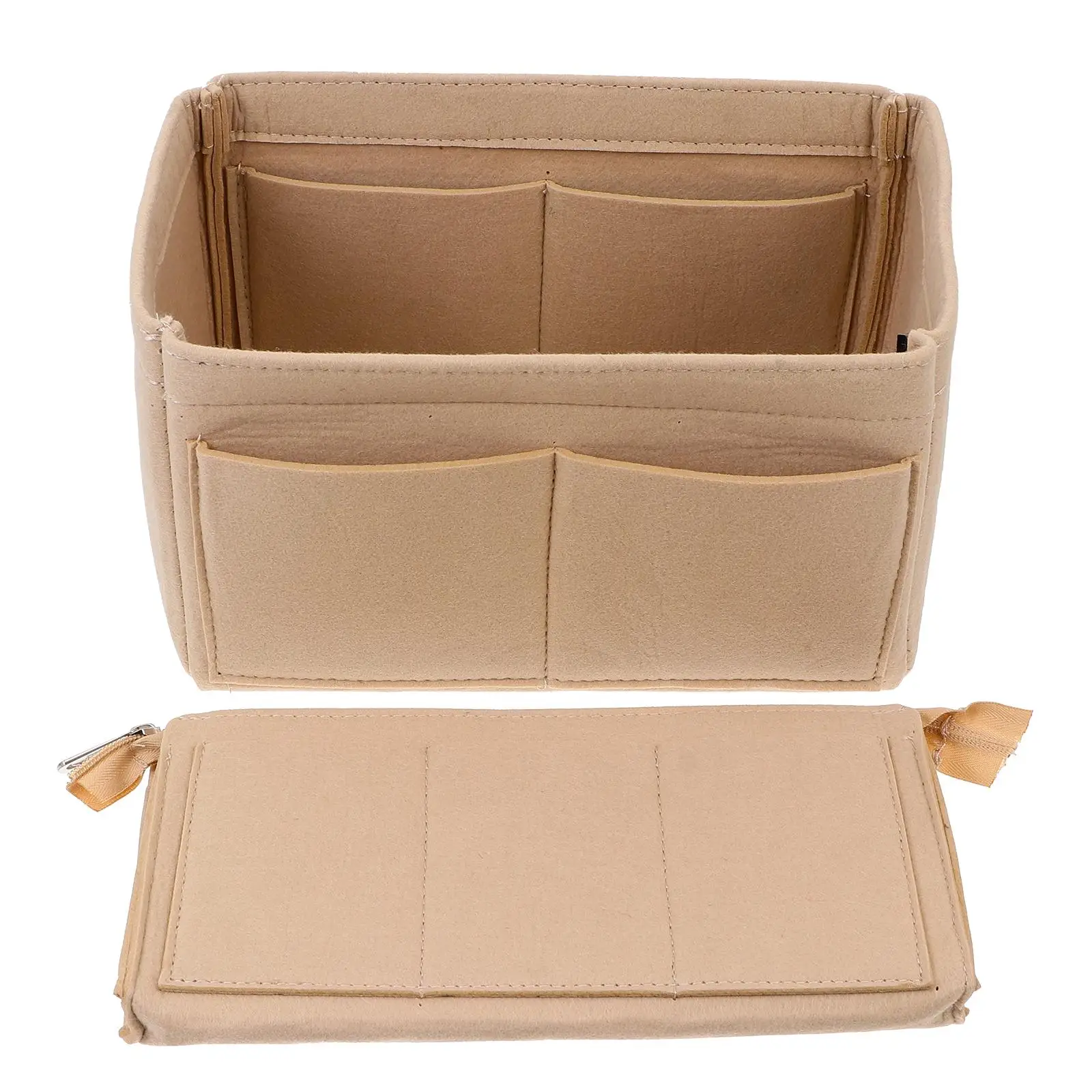 

Detachable Felt Bag Lightweight Compact Size Multi Travel Storage Pencil Case Toiletry Container Makeup
