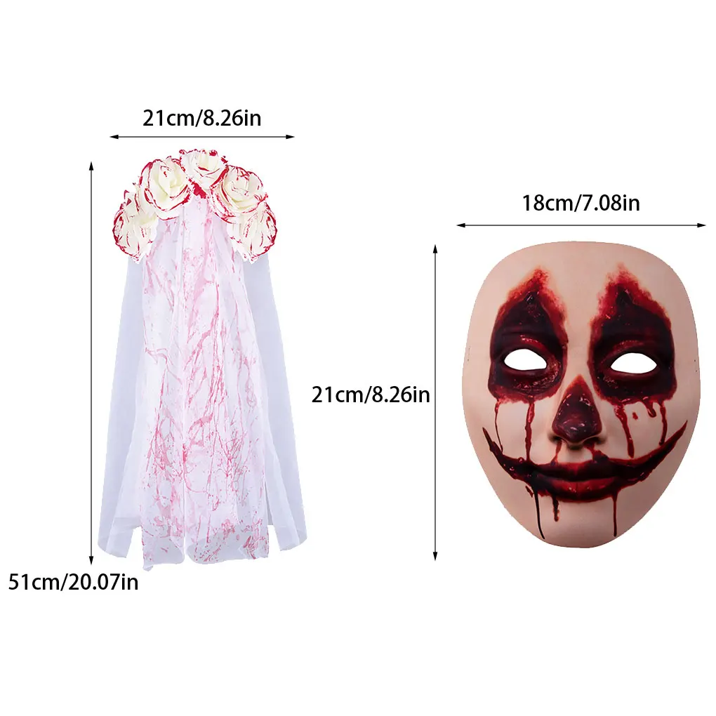 Environmentally Friendly Bloodshed Veil Realistic Horror Costume Accessory Party Props Hair Clip