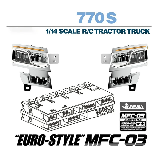 770S Led 5V Koplamp Verlichting Systeem Lamp Voor 1/14 Tamiya Rc Vrachtwagen Scania Scania 770S 8X4 56368 56371 Nooxion MFC-03 M24 Auto