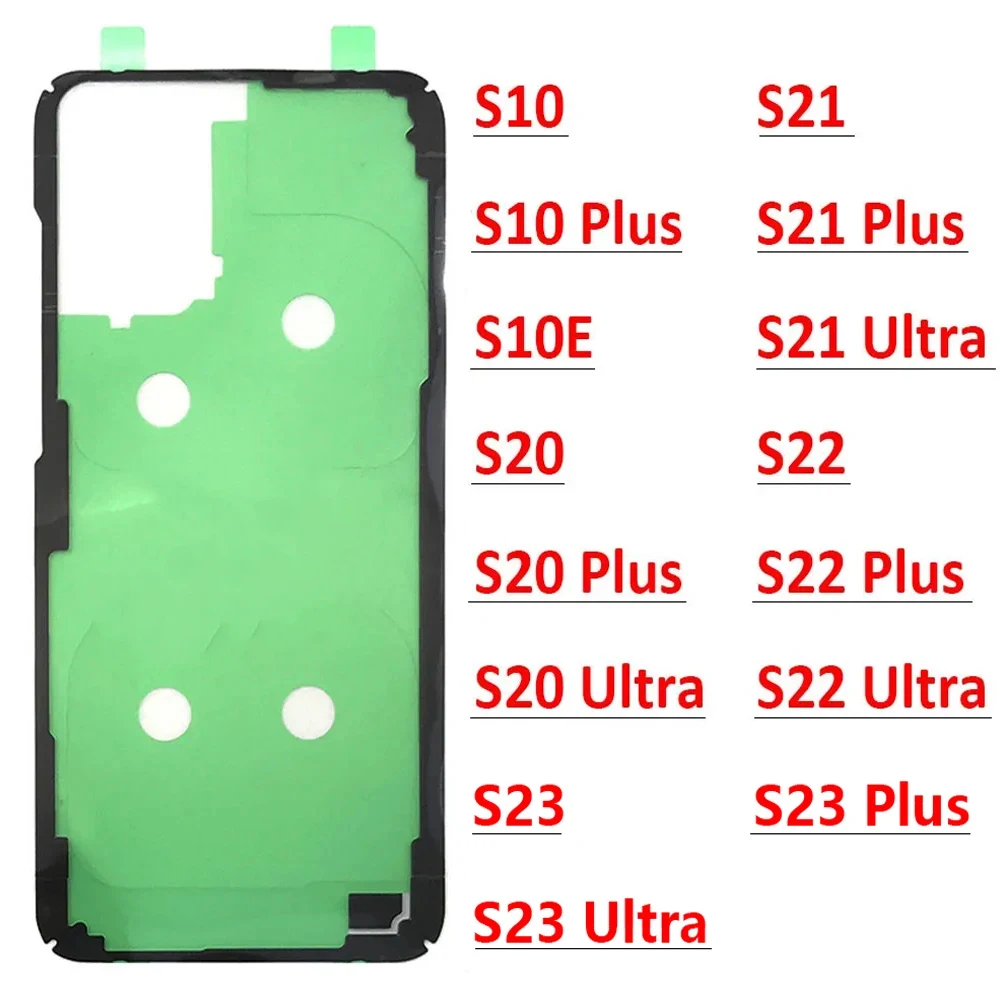 Tylna pokrywa baterii naklejka na drzwi taśma klejąca wodoodporna do Samsung S10 S10E S20 S21 S22 S23 Plus Ultra Fe