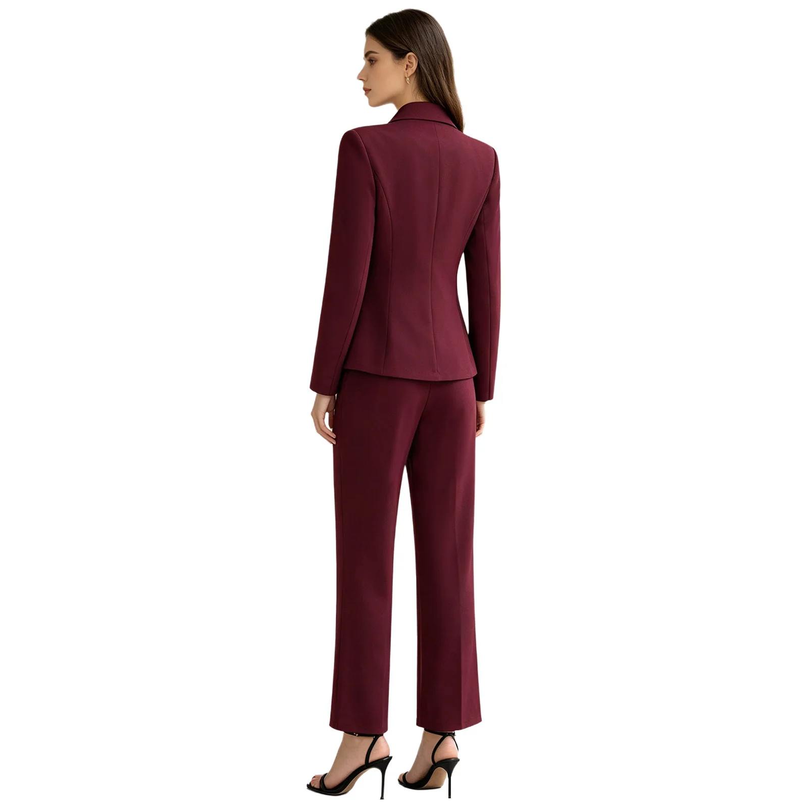 2pcs Woman Office Lady Business-style Outfit Women's Fashion Blazers Pants Suits for Semi-formal Occasions OL Communting Clothes