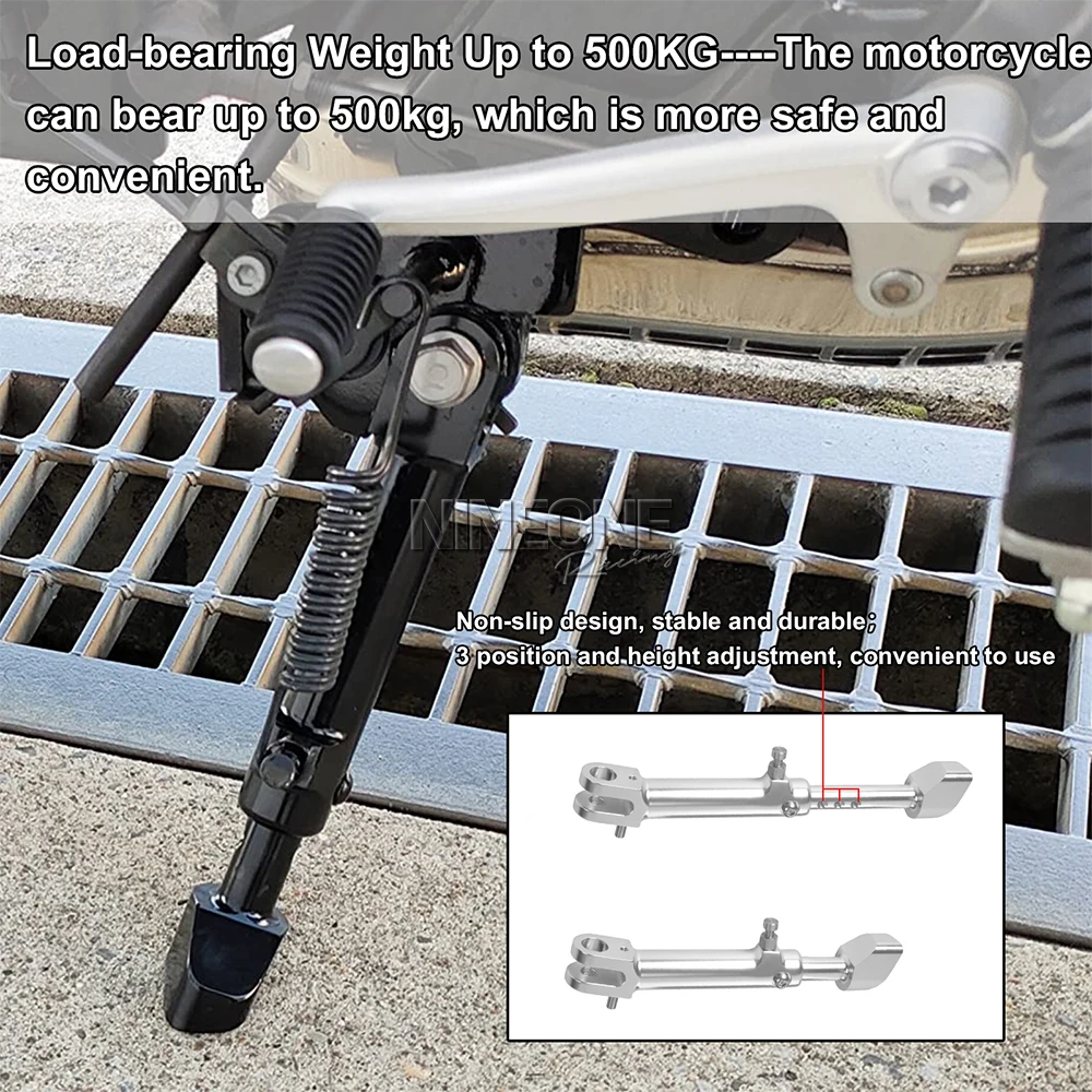Adjustable Kickstand Side Stand Support Fit For Kawasaki Z 900 RS Z900RS Cafe 2018-2025 CNC Aluminum Motorcycle Parking Upgrade view 3