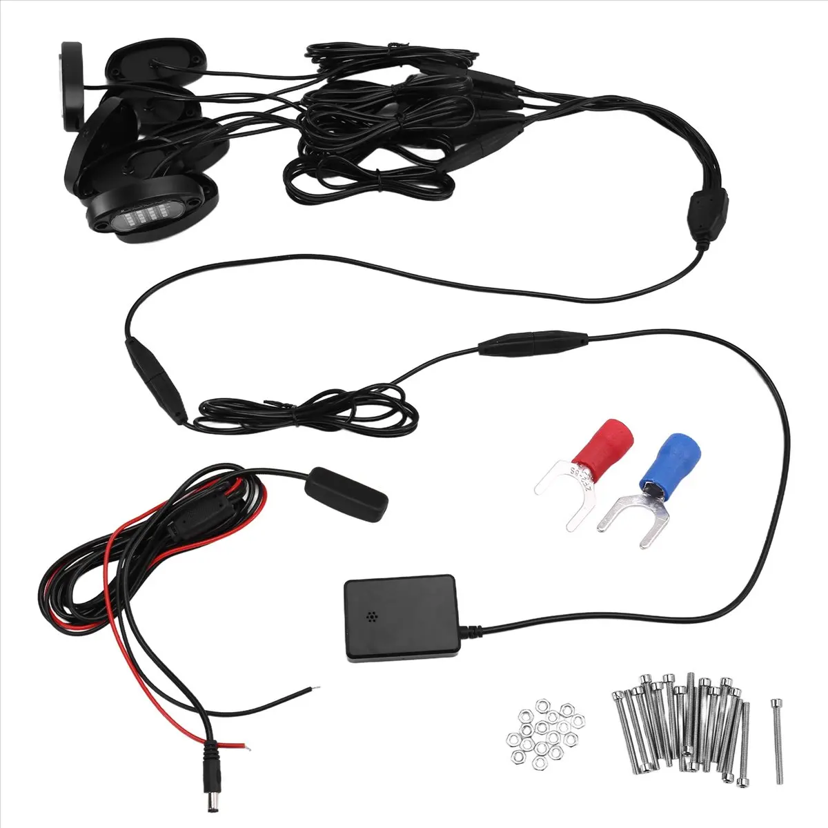 سيارة جديدة 8 القرون RGB LED مجموعة أضواء الصخور Underglow متعدد الألوان ضوء النيون جراب مع بلوتوث App التحكم لشاحنة ATV UTV SUV #2