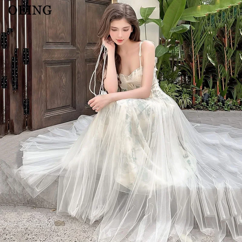 

OEING Charming A-Line Prom Dresses Spaghetti Strap Sweetheart Draped Party Gowns Floor Length Homecoming Dresses Customized