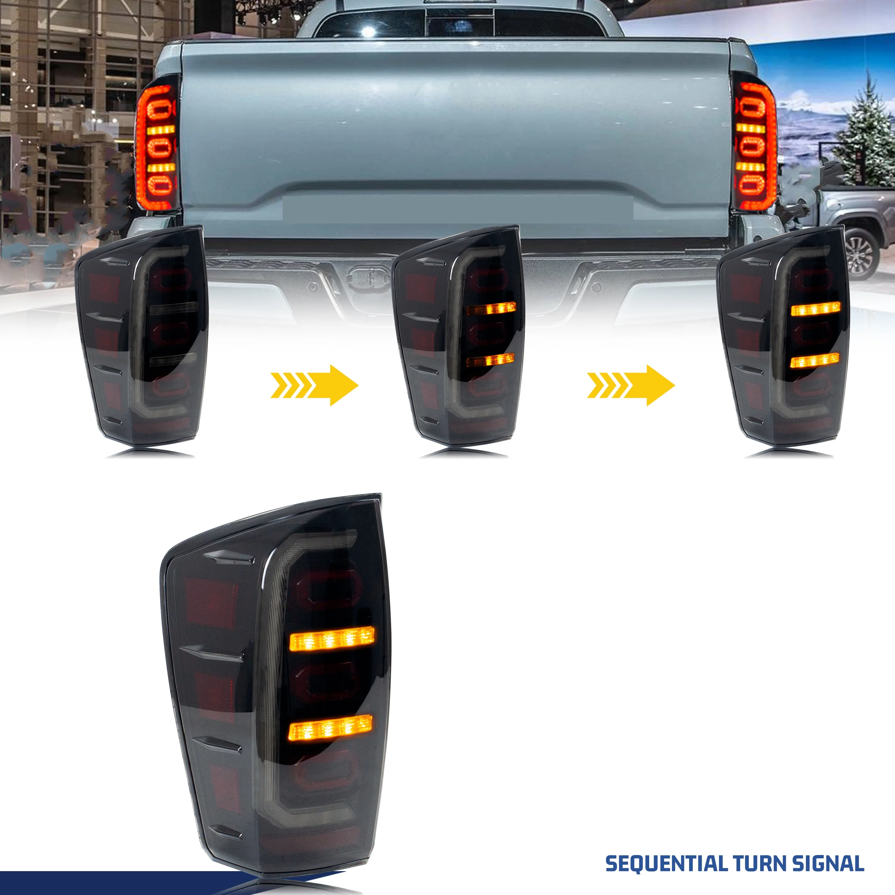 Auto Parte Auto Auto Lampada A LED Luci di Coda Per Toyota Tacoma 2016 2023 Dinamico Segnale di Girata DRL Freno di Montaggio