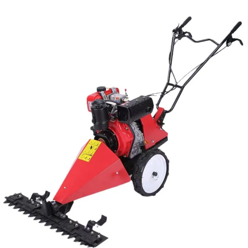 Hand push gasoline diesel scissor lawn mower 80 90 120 cutting auxiliary agricultural lawn mower