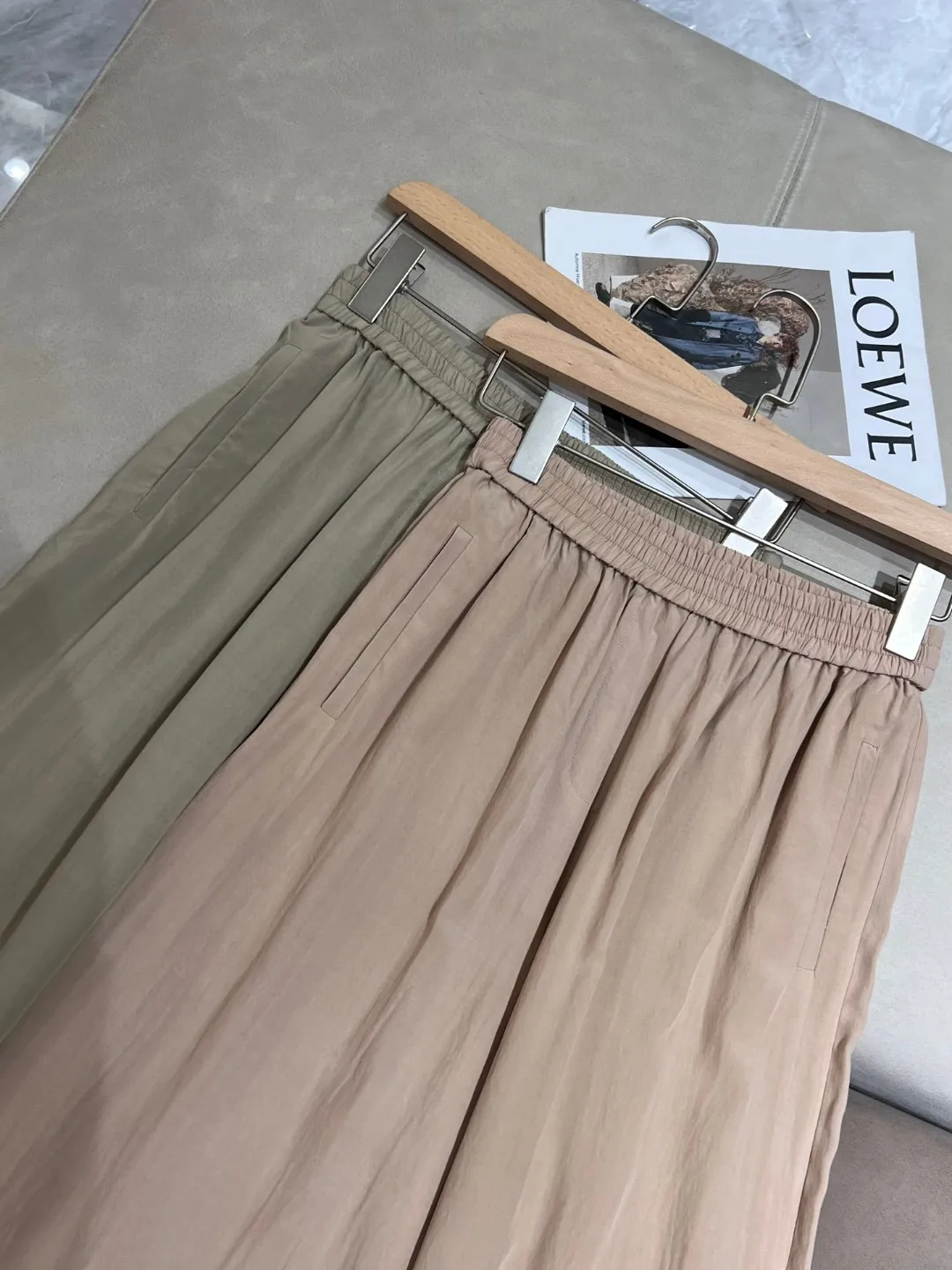 Spring high quality wide leg casual trousers