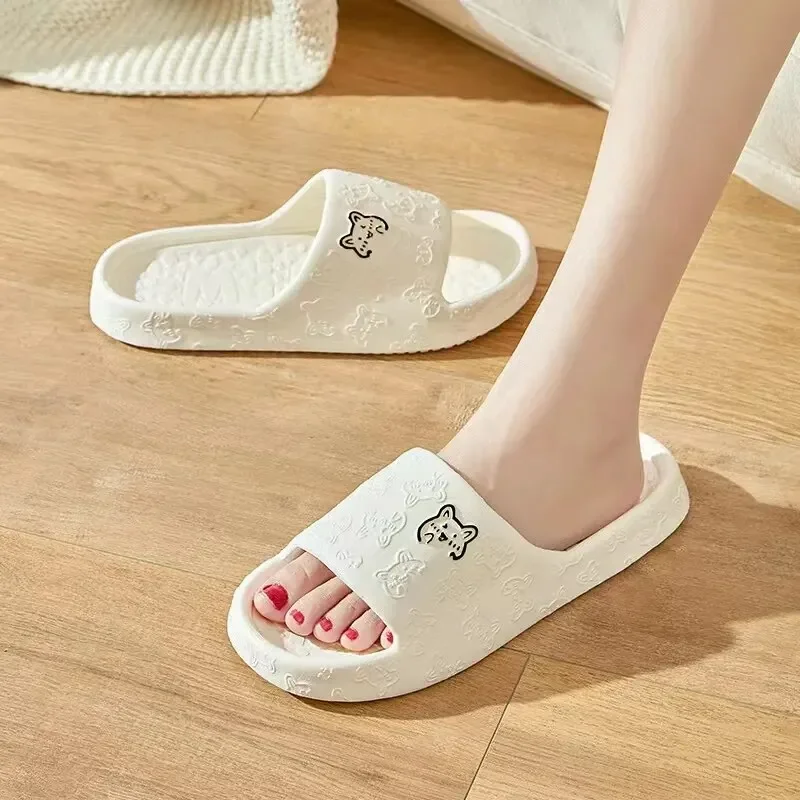 Cute Women Summer EVA Slippers Indoor Home Bath Non Slip Soft Wide Comfort Couple Slippers Unisex Outdoor Beach Flip Flops