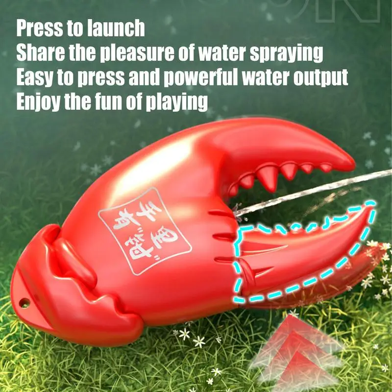 Beach Water Sprayer Toy para crianças, Novidade Water Squirter, Friendly Water Toys, Fun Pool Squirt Toys com Crab Claw Shape for Pool Garden