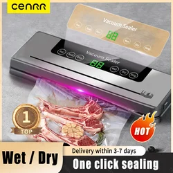 CENRR Food Vacuum Sealer Machine Wet Dry With UV Kitchen Storage Sealing Machine Built-in Cutter Food Vacuum Packaging Machine