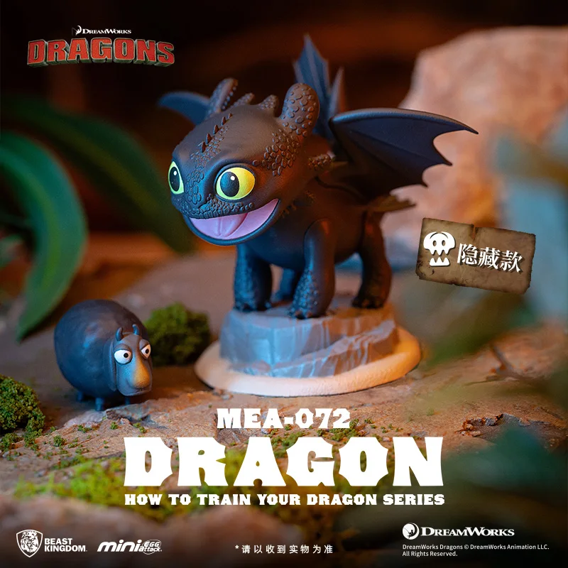 Beast Kingdom Dragon Taming Master Desdentado Noite Sha Desdentado Q-versão Estatueta Caixa Cega Item Decorativo Brinquedo Da Moda Presente