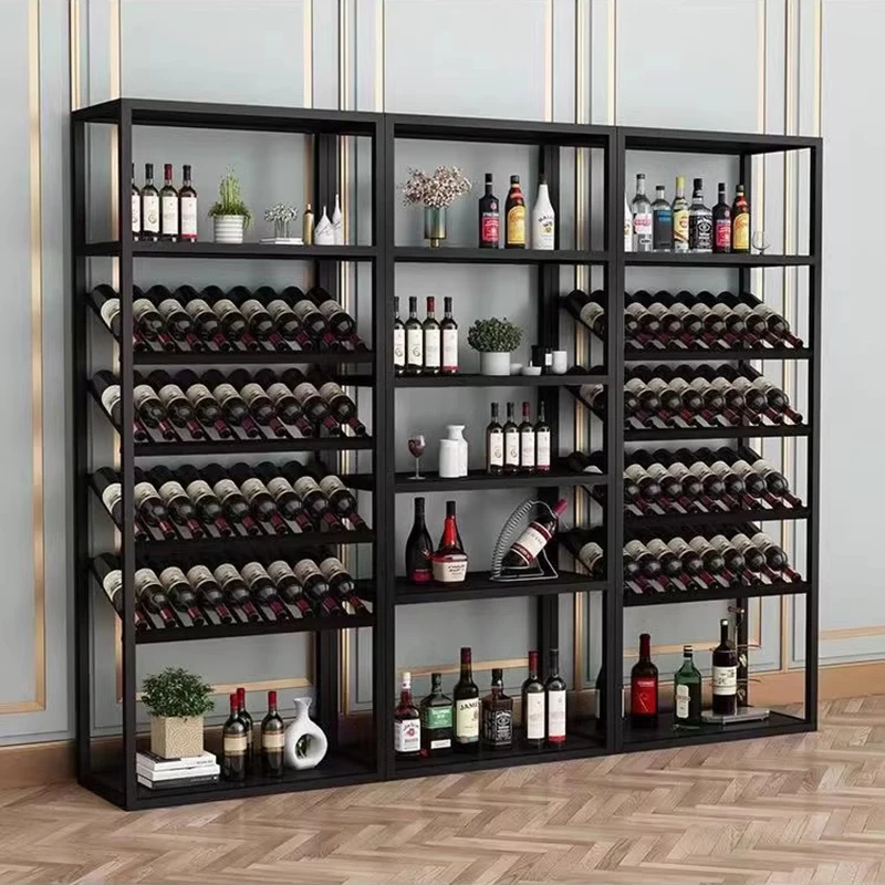 

Storage Restaurant Cocktail Bar Cabinet Display Liquor Corner Buffet Wine Cabinets Commercial Cremalheira De Vinho Bar Furniture