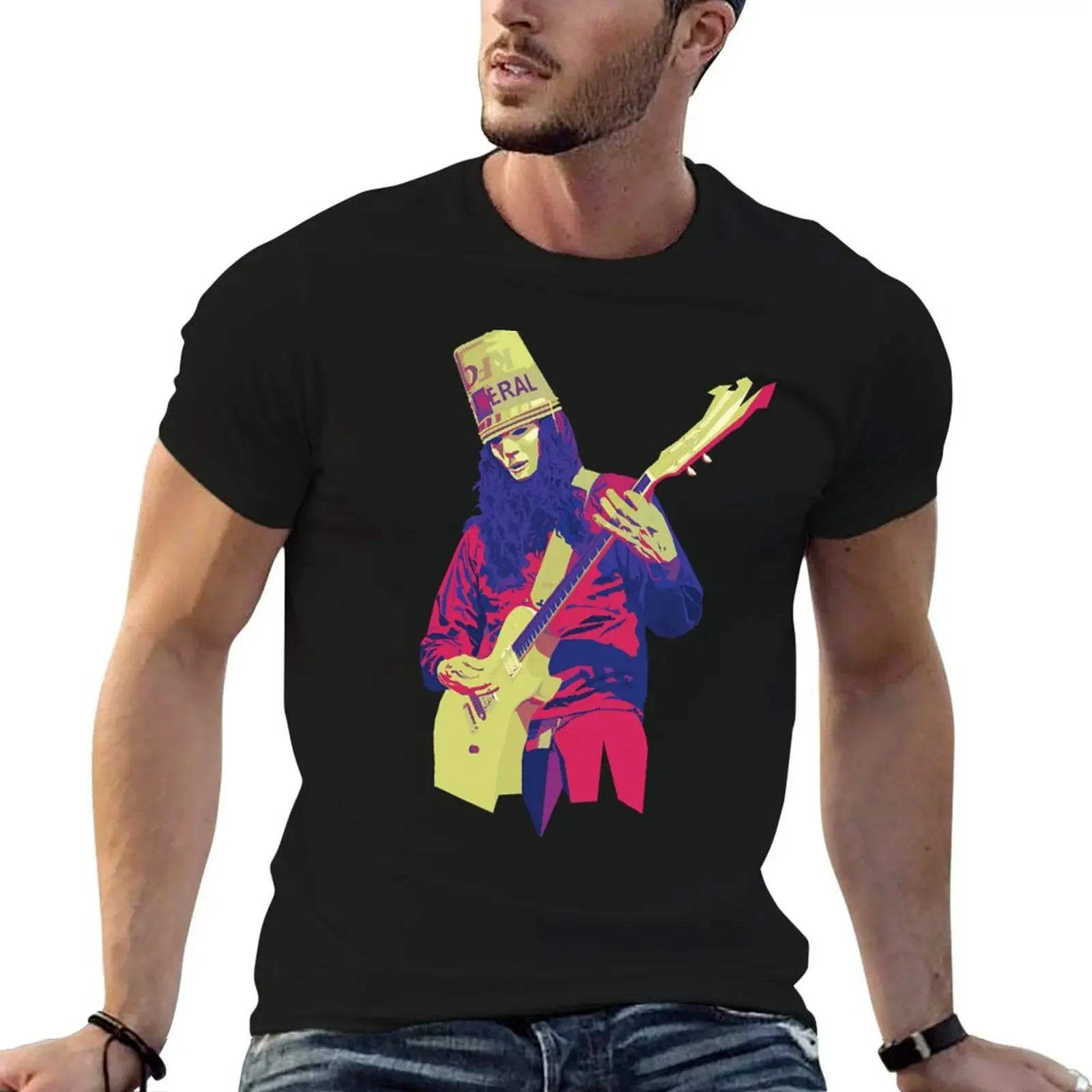 Buckethead T-Shirt vintage t shirts cute tops vintage clothes designer shirts Men's clothing