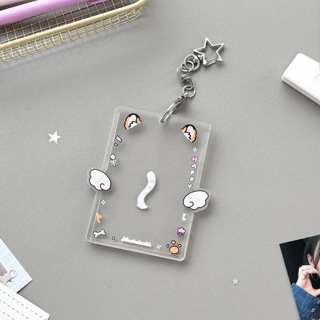 Animal Ear Card Holder Portable Transparent Card Holder Portable Card Holder Hard For Id Cards Student Ids Bus Cards