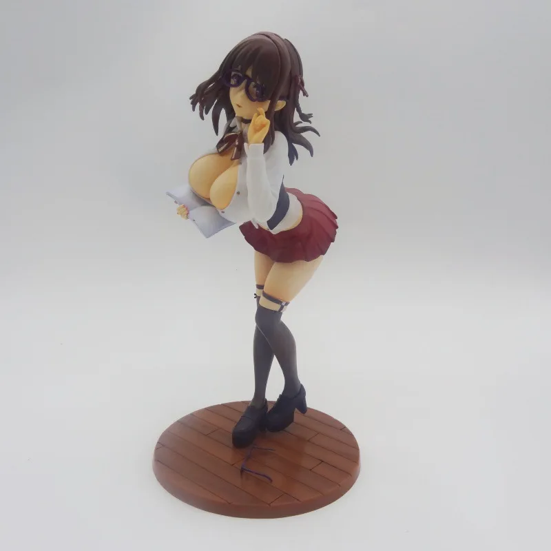 23cm Meganekko Standing Position Secret Librarian Cartoon Girl Figure Model Statue Collection Desktop Decoration Ornament Toys