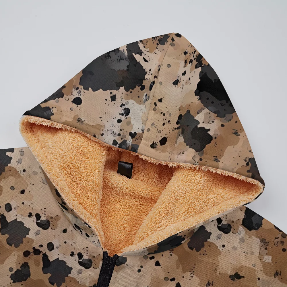 メンズ厚手のフリースパーカージャケット,暖かいフード付きのビンテージスタイルのメンズコート,ニットセーター,カーディガン,冬のファッション