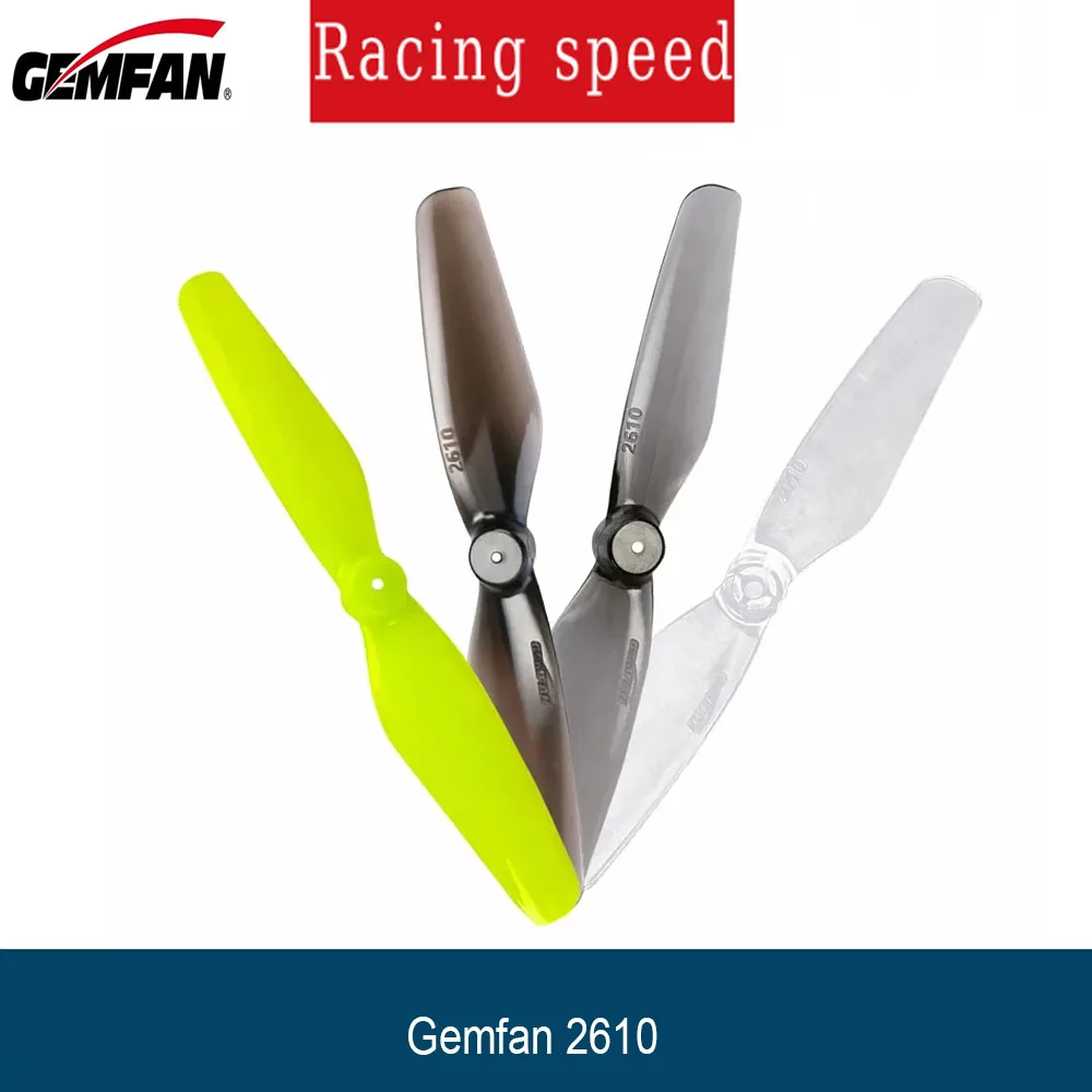 4pairs Gemfan 2610 65mm 2-Blade Propeller 1mm/1.2mm/1.5mm CW/CCW PC Props For RC FPV Racing Freestyle Drone Quadcopter