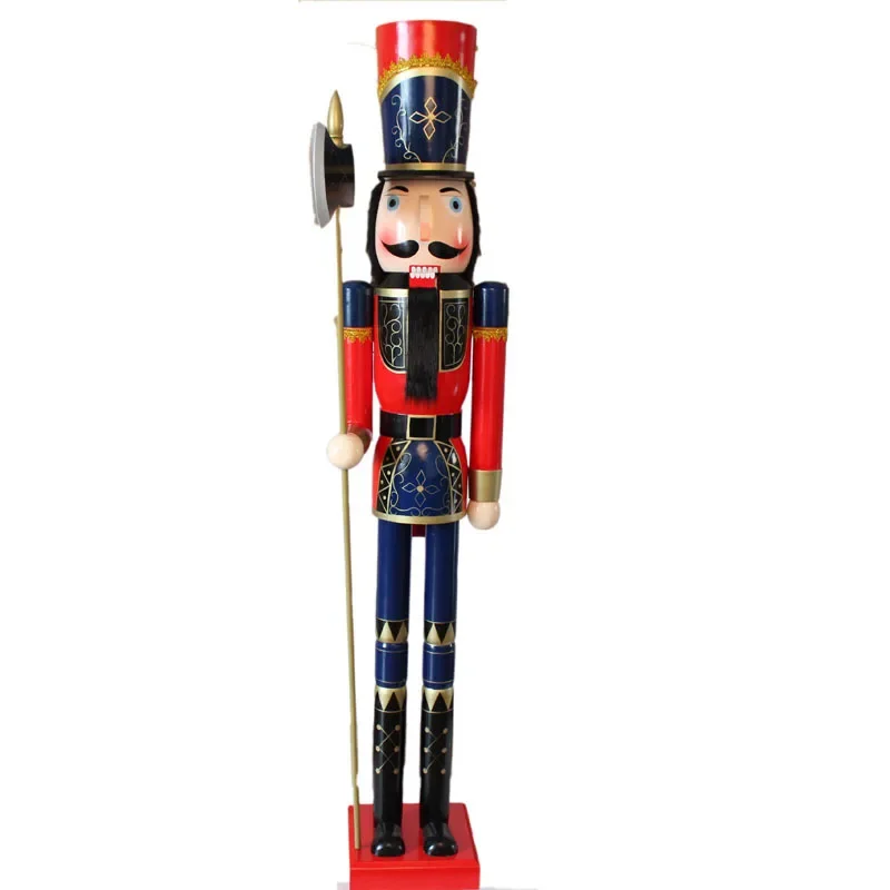 Giant Outdoor Xmas Ceremonies Decoration Christmas Wooden Nutcracker Ornament Indoor Christmas Wooden Nutcracker