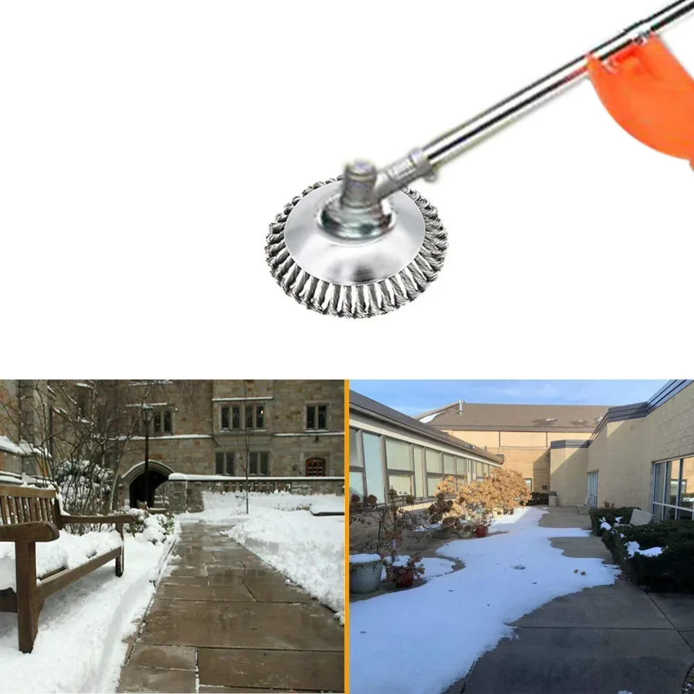 Upgrade 6/8/10 Zoll Unkraut Freischneider Kopf Rasenmäher Universal Rasentrimmer Kopf Stahldraht Rad Bürste Garten Trimmer Köpfe