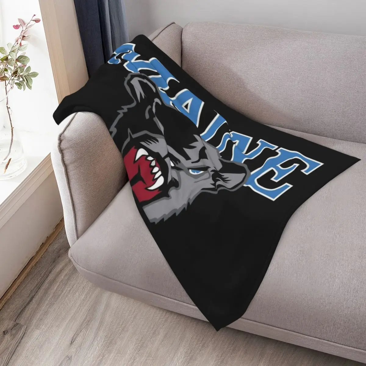 メインブラックベアーズ スローブランケット サーマル トラベル用 フランネル ポーラー 面白いギフト ブランケット