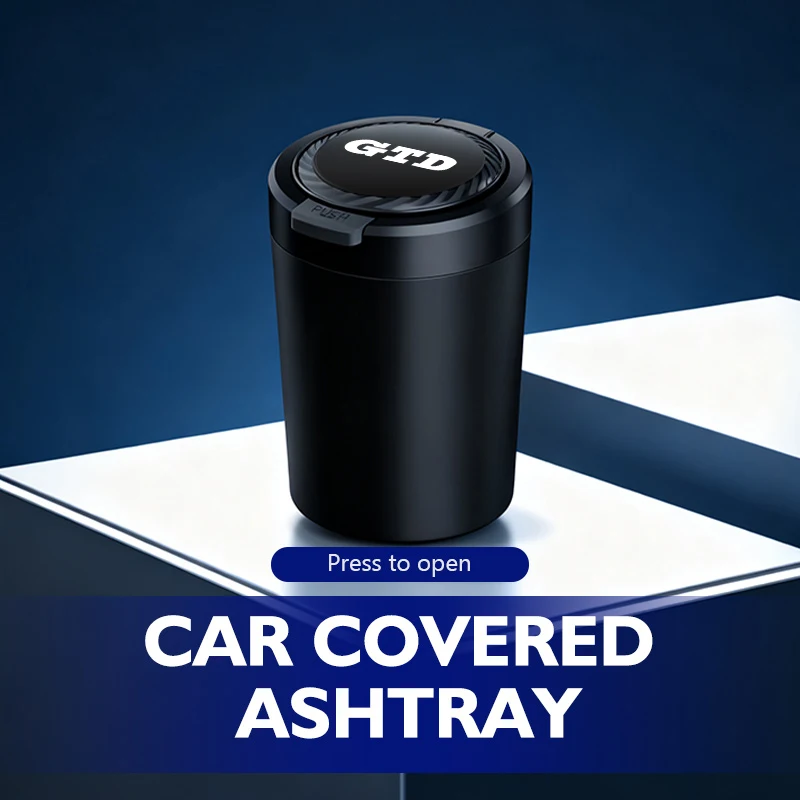 Car Portable Ashtray Garbag Can Multi-function Trash Bin For Volkswagen GTD Golf 4 5 6 7 7 MK4 MK5 MK6 MK7 MK8 Tiguan Passat