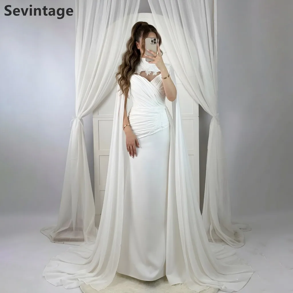 

Eightale 2026 Elegant Satin A Line Ivory Sweetheart Wedding Dresses With Detachable Beaded Lace Cape Bridal Gowns Customized