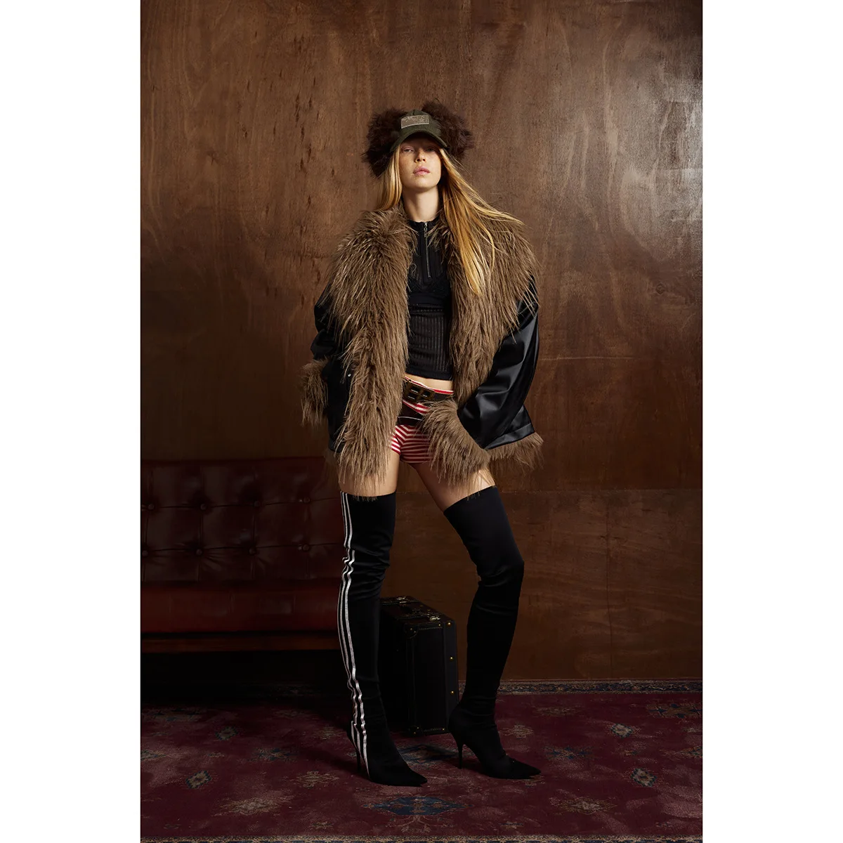 المرأة الأمريكية الشارع الشهير خمر Y2k الفراء طوق الشتاء رشاقته سترة جلدية الحلو فتاة فضفاضة عادية قصيرة سترات معطف الإناث #4