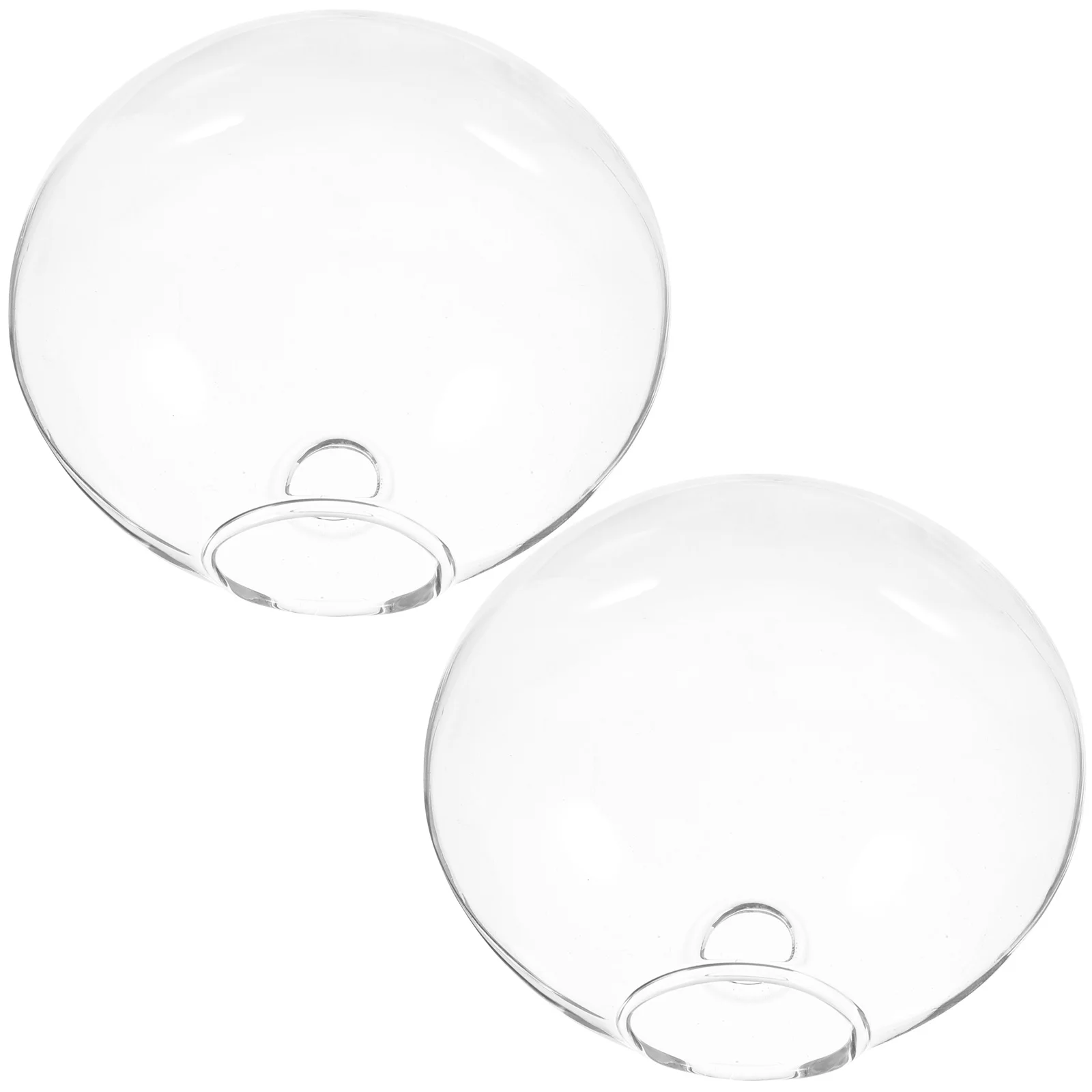 

2Pcs Wall Mounted Hydroponic Glass Vase Hanging Planter Clear Glass Plant Pot Home Decoration Small Space Saver