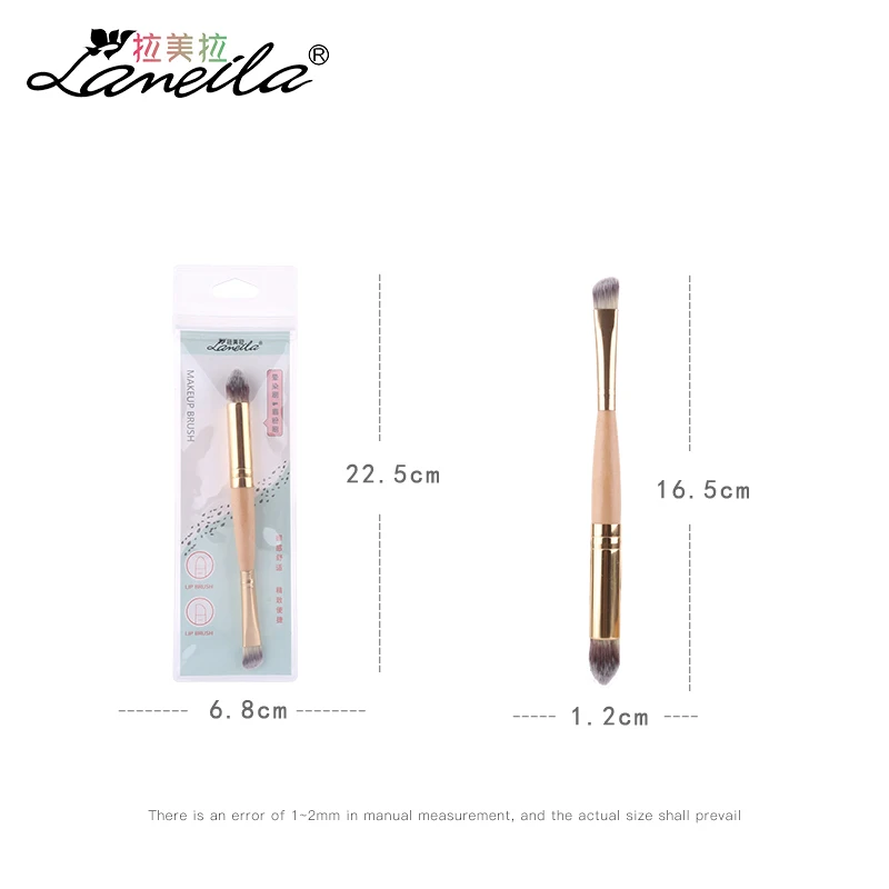 Enkele Dubbele Kop Make-Up Borstel Losse Poeder Borstel Wenkbrauw Borstel Concealer Borstel Wenkbrauw Poeder Borstel Schoonheid Make-Up Tools